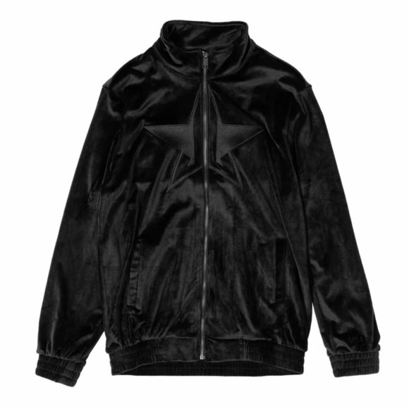 Jeffree Star Other - Jeffree Star Black Velour Jacket with Star Design NWOT
